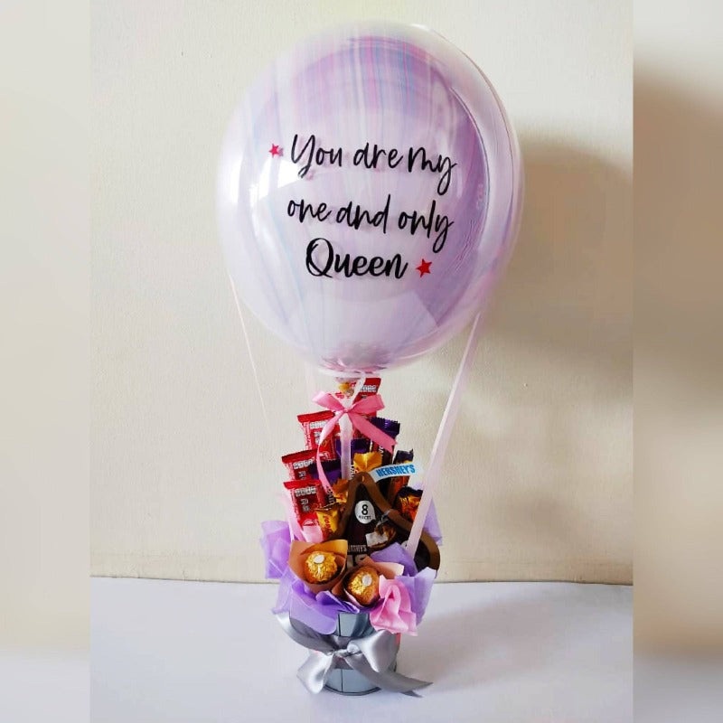 18inch Clear Bubble Hot Air Balloon with SuperAgate Balloon Insert With Chocolates