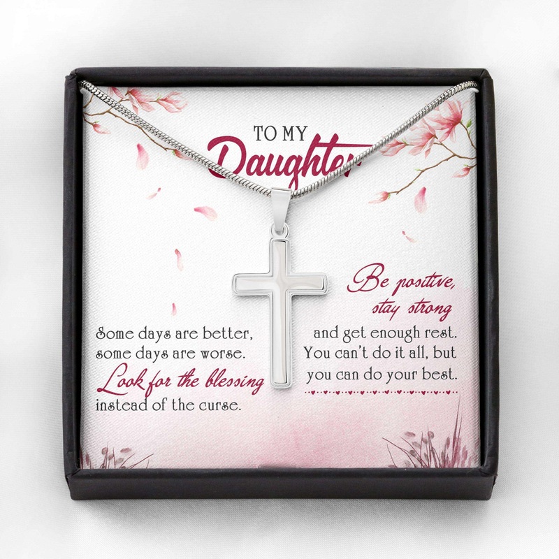 Daughter Necklace, To My Daughter  Cross Necklace