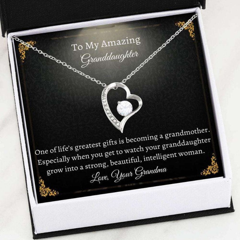 Granddaughter Necklace  Best Granddaughter Ever  Sweet Christmas Gift  Sentimental Necklace  Generations Keepsake  Miss You Gift