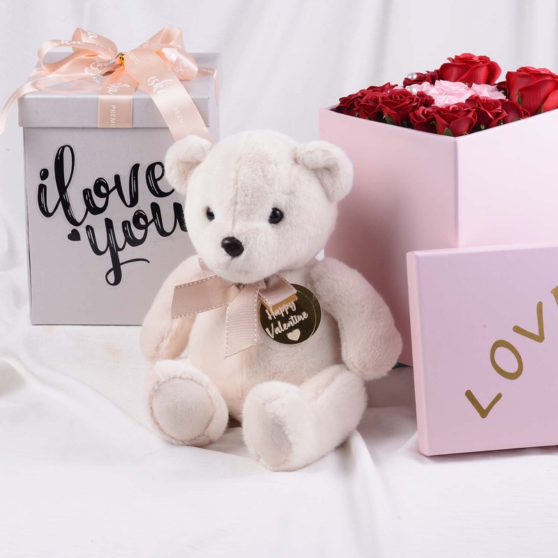 Love You Beary Much (Soap Flowers)