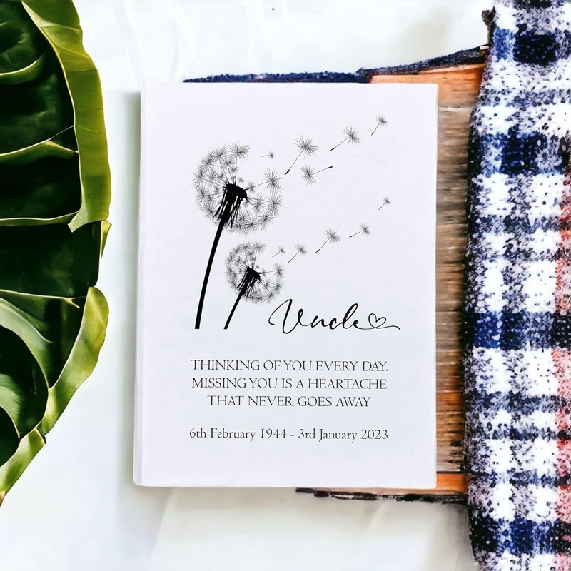 Personalised Uncle Remembrance With Dandelions 100 x 6×4 Photo Album