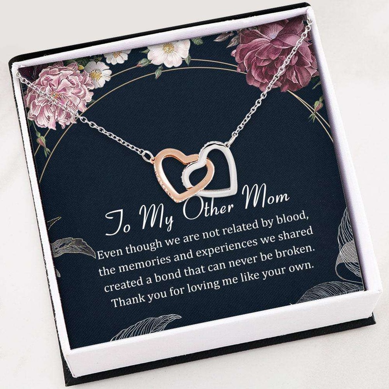 Stepmom Necklace, Stepmother Gift Other Mom Bonus Mom Gift Mothers Day Hearts Necklace