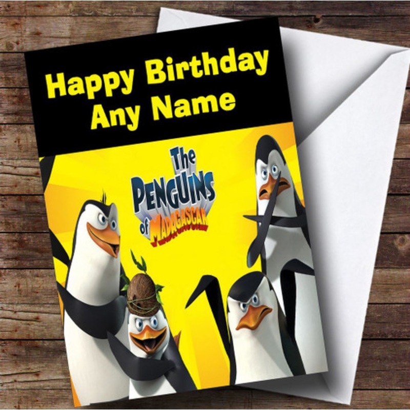 The Penguins Of Madagascar Personalised Children’s Birthday Card – The Card Zoo