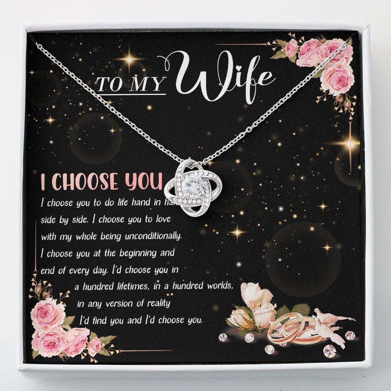 Wife Necklace To My Wife Gift  Love Knot Necklace V1