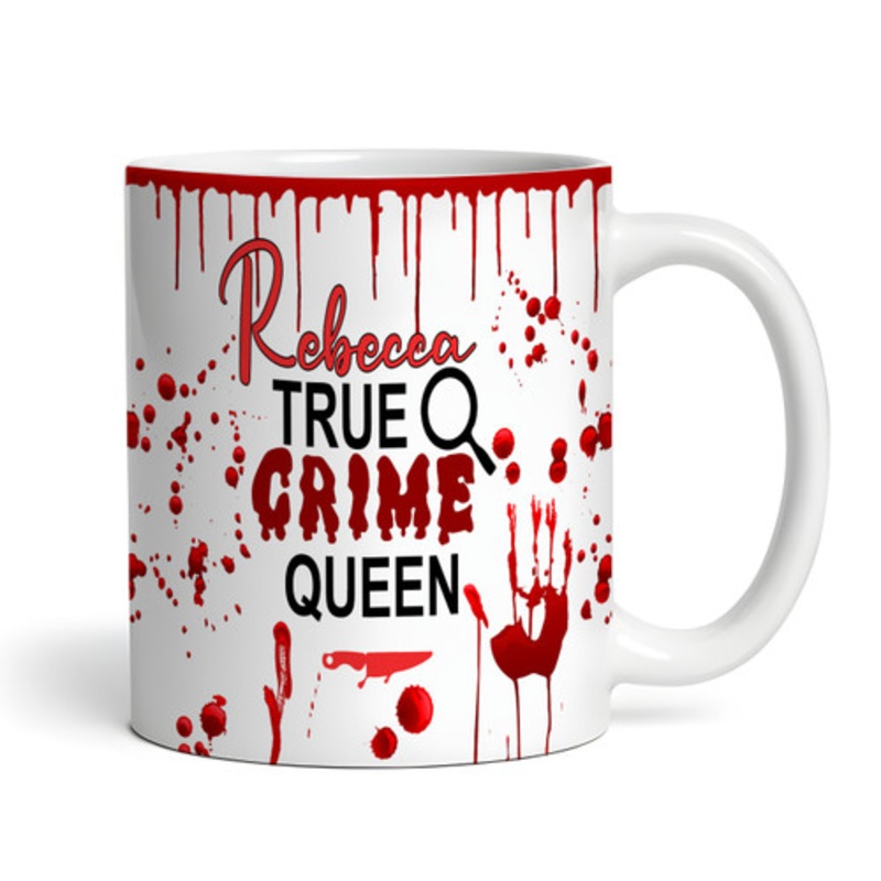 Funny Scary Blood True Crime Documentary Queen Tea Coffee Cup Personalised Mug – The Card Zoo