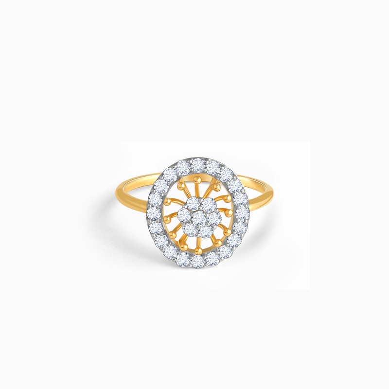 Gold Bloomwheel Diamond Ring