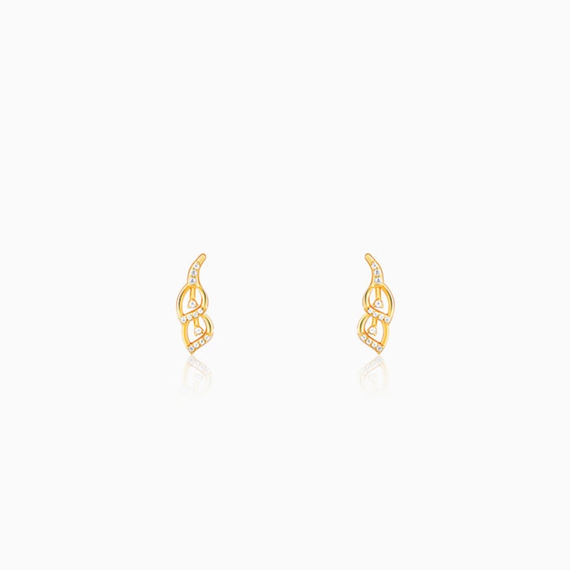 Golden Tiered Shine Earrings