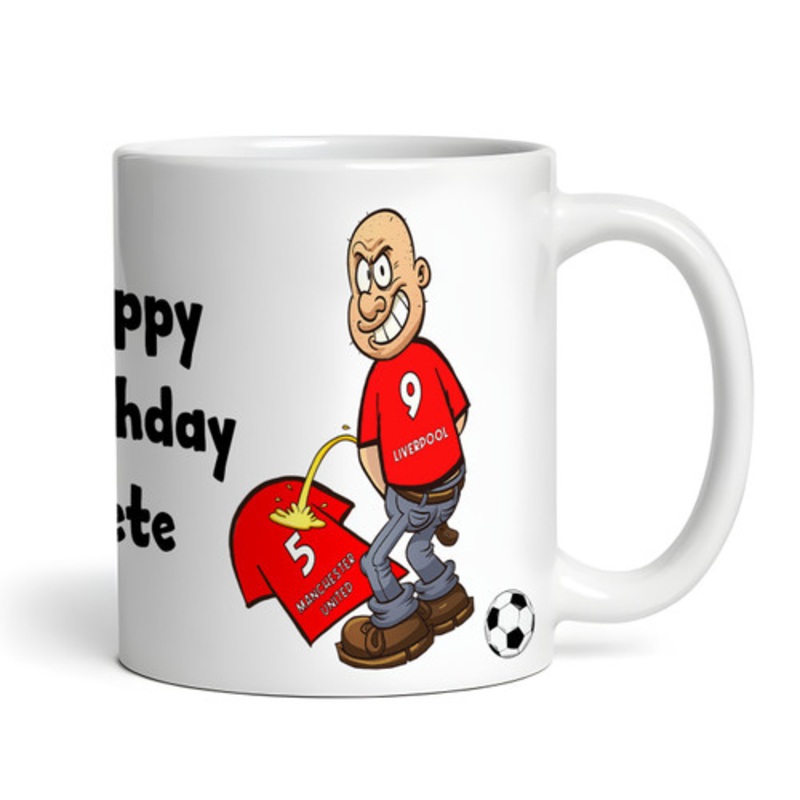 Liverpool Weeing On Manchester Funny Football Gift Team Rivalry Personalised Mug – The Card Zoo