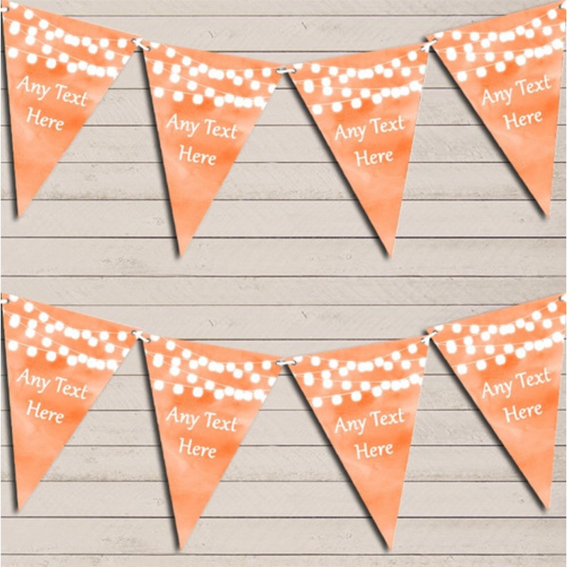 Orange Watercolour Lights Tea Party Bunting Garland Party Banner – The Card Zoo