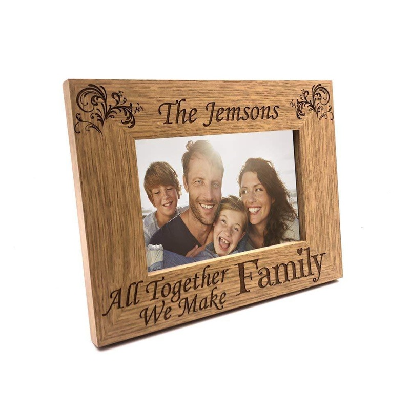 Personalised Family Wooden Photo Frame Gift