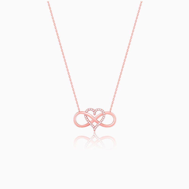 Rosegold Infinity Heart Necklace