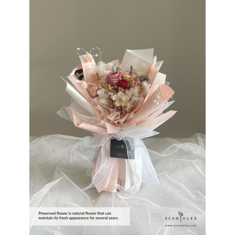 Scentales Penlope Preserved & Dried Flower Bouquet (Johor Bahru Delivery)