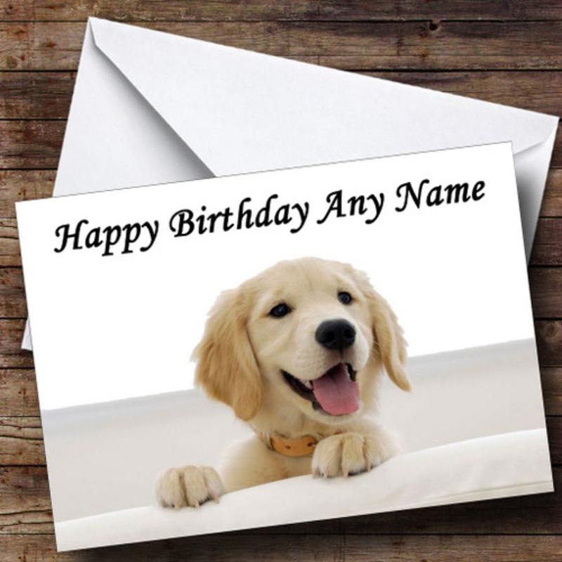 Stunning Labrador Puppy Dog Personalised Birthday Card – The Card Zoo