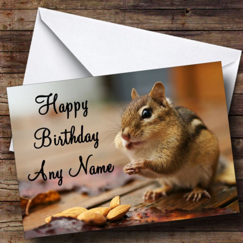 Chipmunk Personalised Birthday Card – The Card Zoo