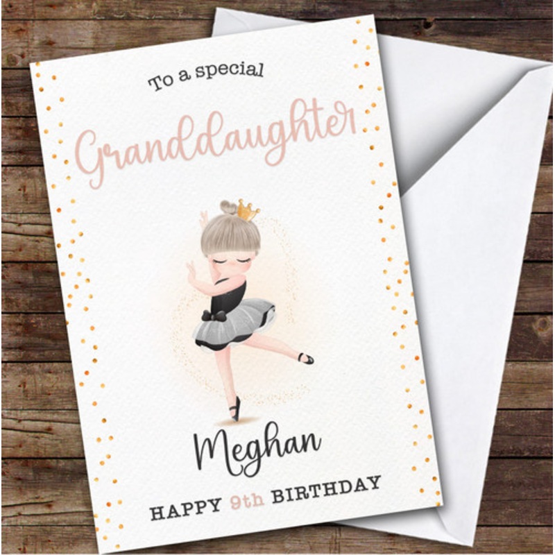 Granddaughter 9th Ballet Dancer Ballerina Custom Personalised Birthday Card – The Card Zoo