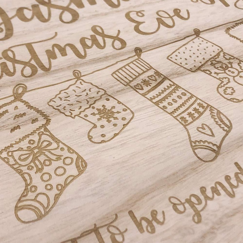 Personalised Large Wooden Christmas Eve Box