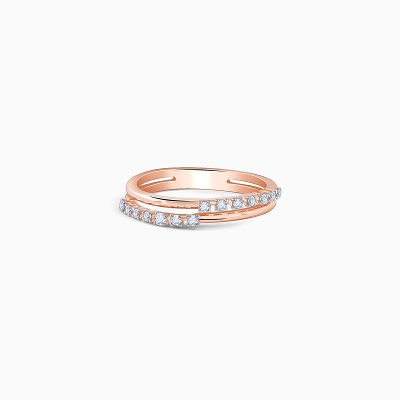 Rose Gold Twine of Grace Diamond Ring