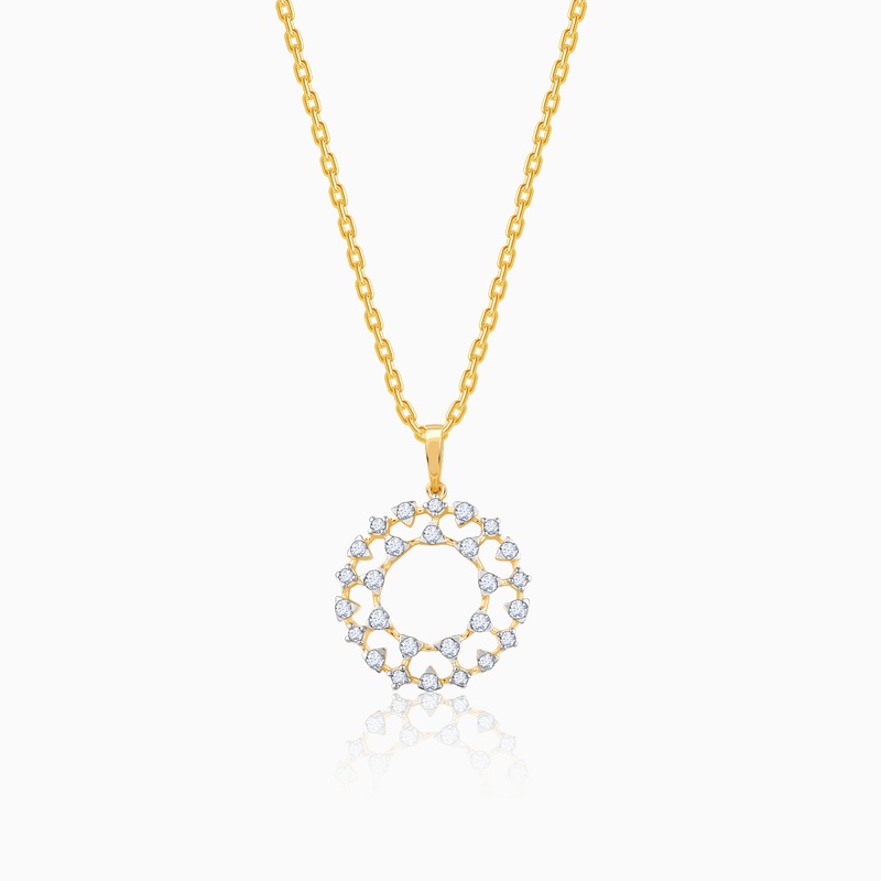 Gold Graceful Glow Diamond Pendant