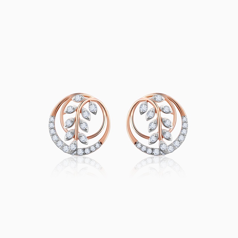 Rose Gold Sweet Alyssum Lab Grown Diamond Earrings