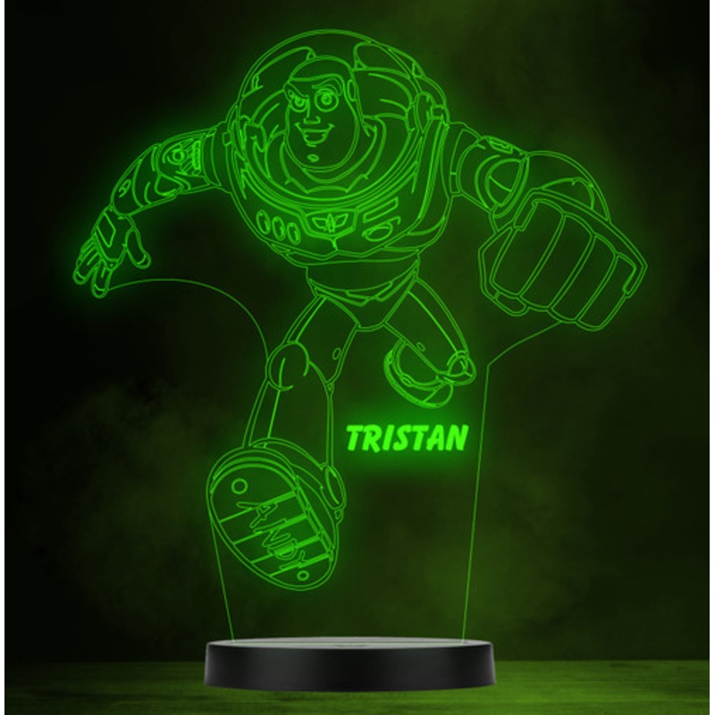 3D Effect Toy Story Buzz Lightyear Personalised Colour Change Lamp Night Light – The Card Zoo