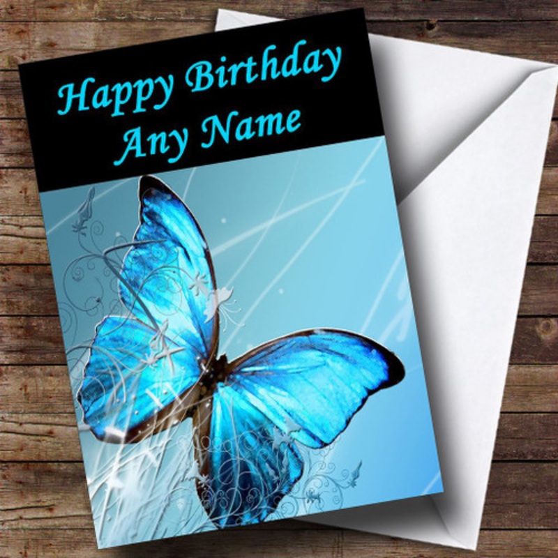 Beautiful Butterfly Personalised Birthday Card – The Card Zoo