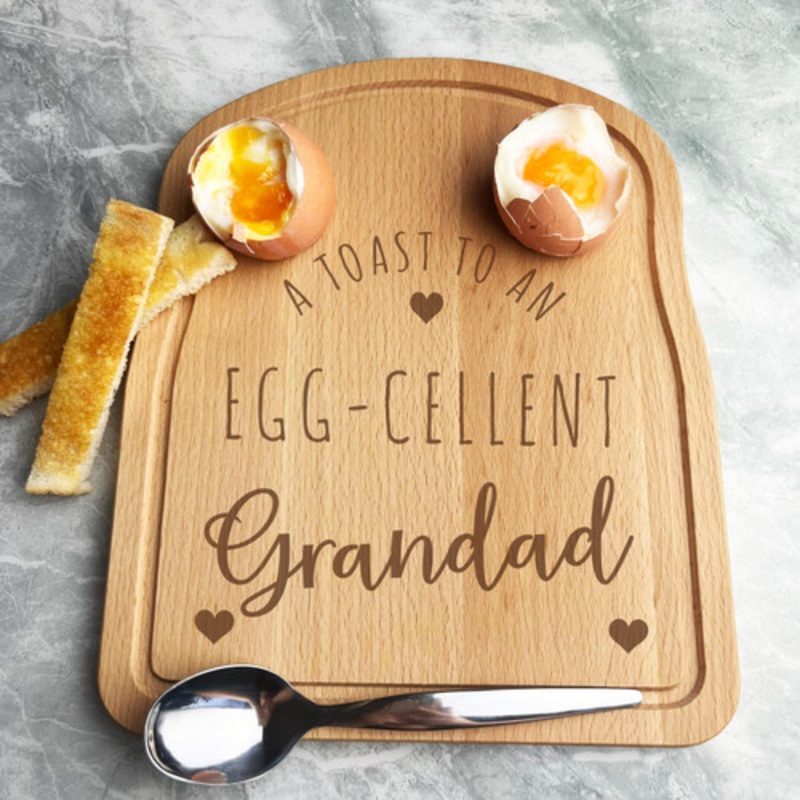 Boiled Eggs and Toast Grandad Personalised Gift Breakfast Serving Board – The Card Zoo