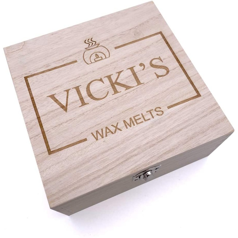Personalised Wooden Wax Melt Box Gift