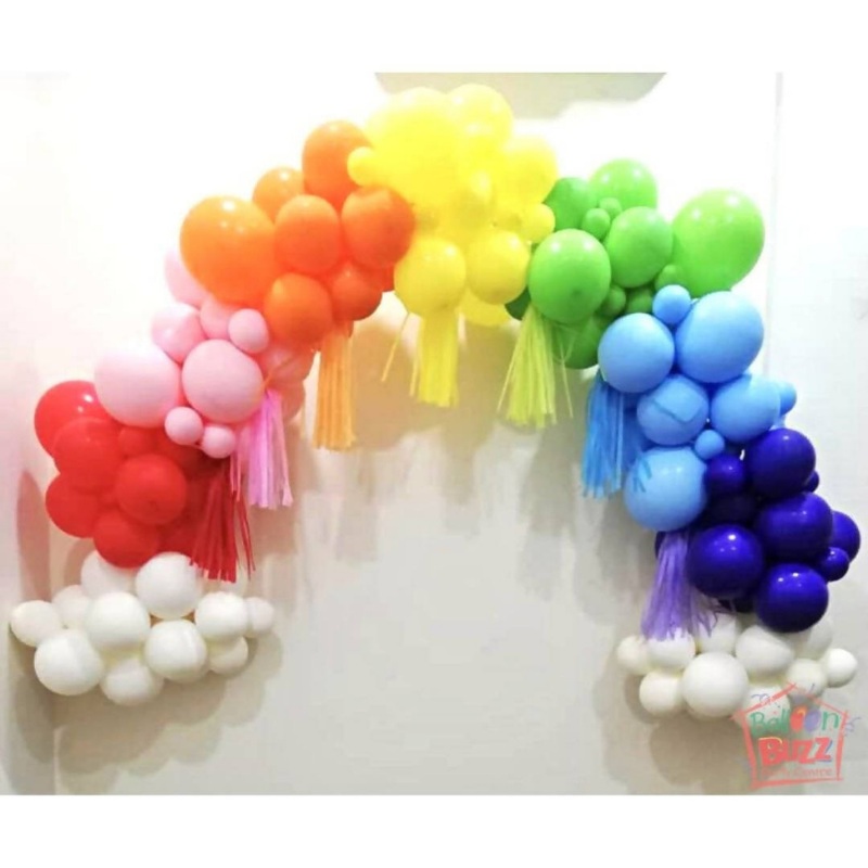 Rainbow Organic Balloon Hanging with Tassel