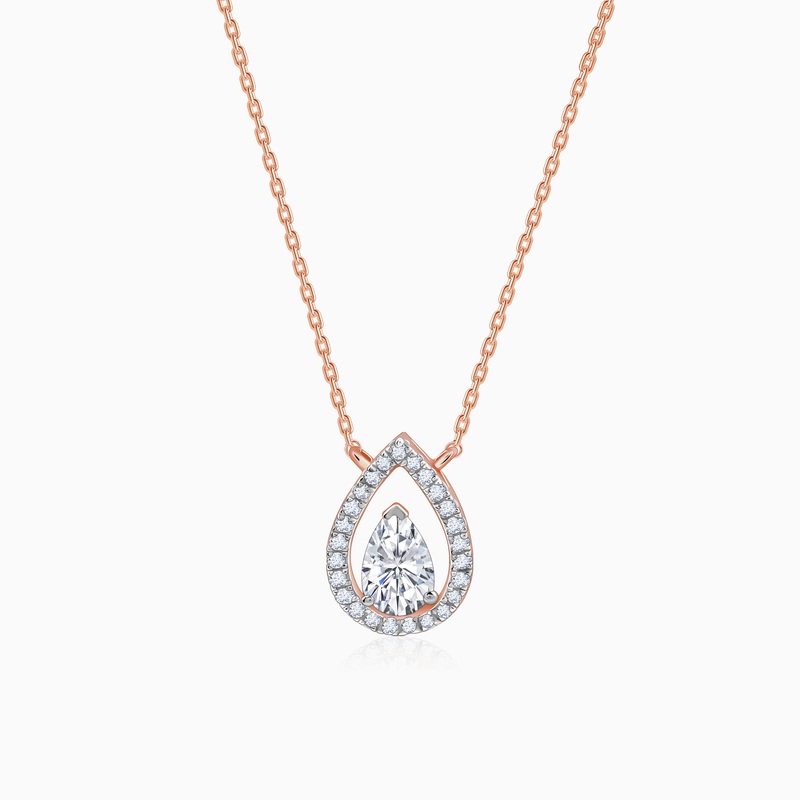 Rose Gold Magical Dewdrop Diamond Necklace