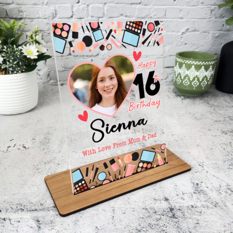 16th Birthday Gift Make Up Kit Photo Custom Personalised Gift Acrylic Plaque – The Card Zoo