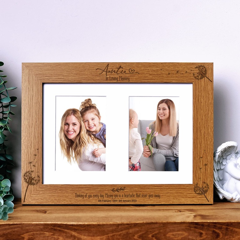 Auntie In Loving Memory Photo Frame Double 6×4 Inch Personalised
