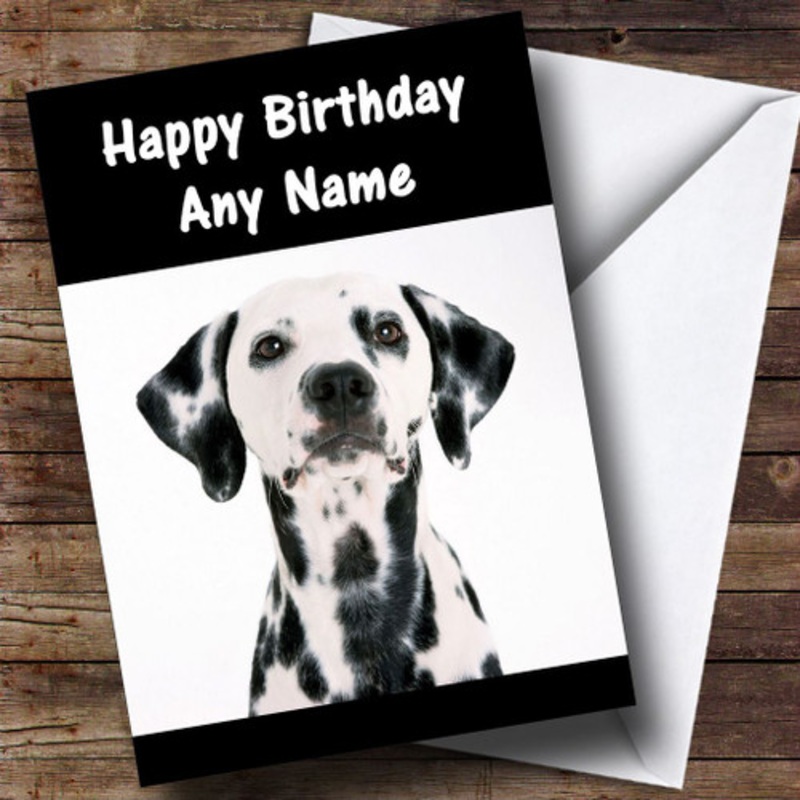 Beautiful Dalmatian Dog Personalised Birthday Card – The Card Zoo