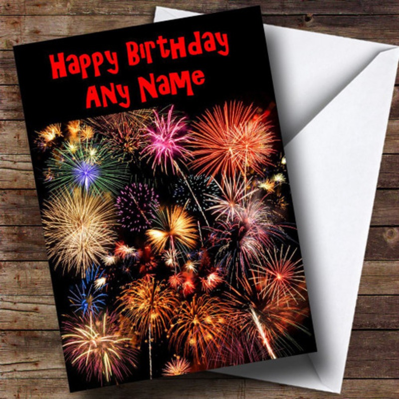 Fireworks Personalised Birthday Card – The Card Zoo