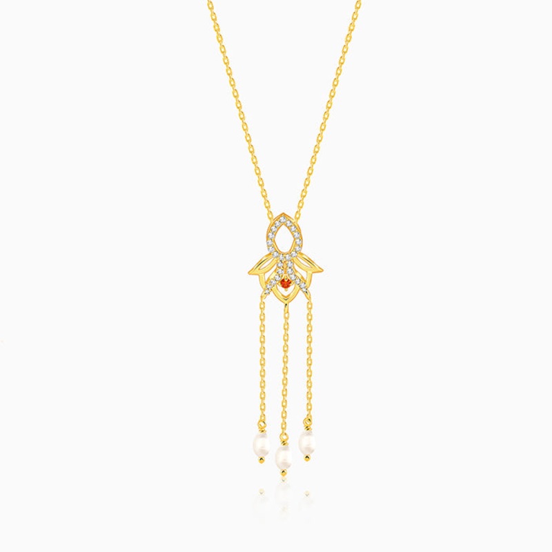 Golden Gauri Pendant With Link Chain