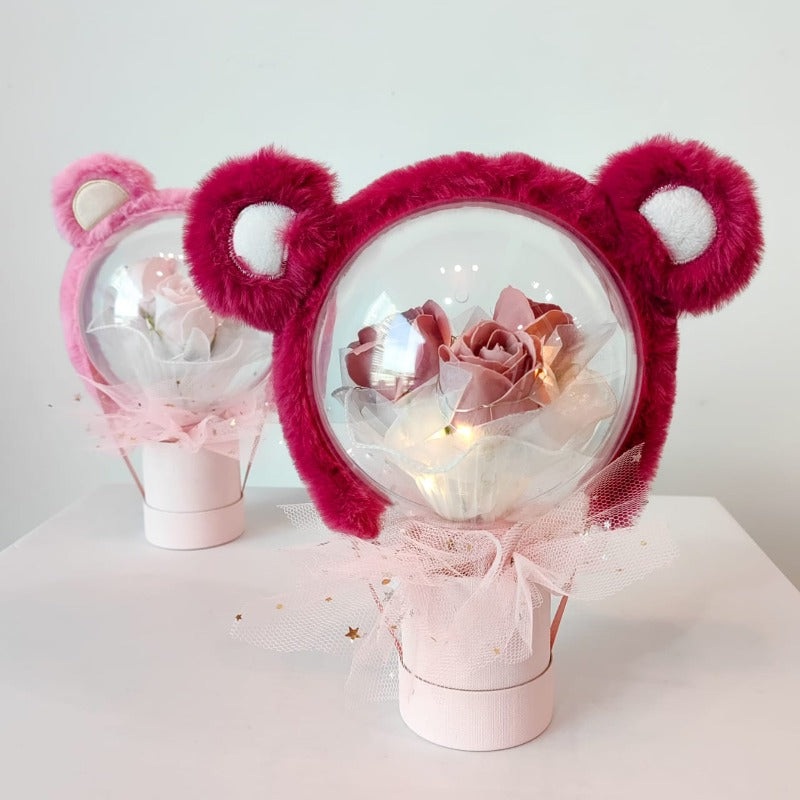 Lotso Mini LED Soap Rose Gift Box (Soap Flower) (Klang Valley Delivery)