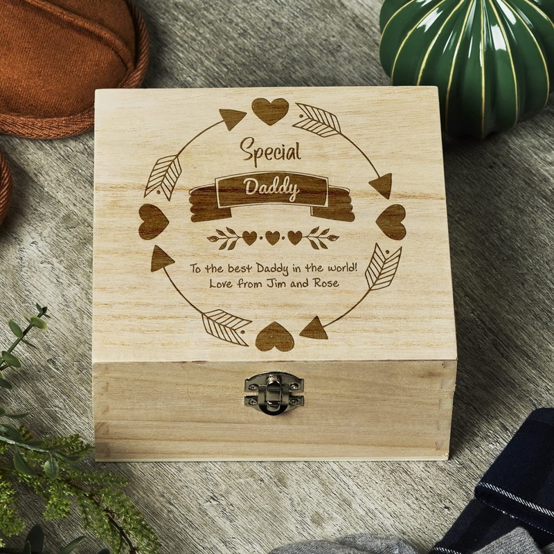 Personalised Special Daddy Keepsake Memory Gift Box