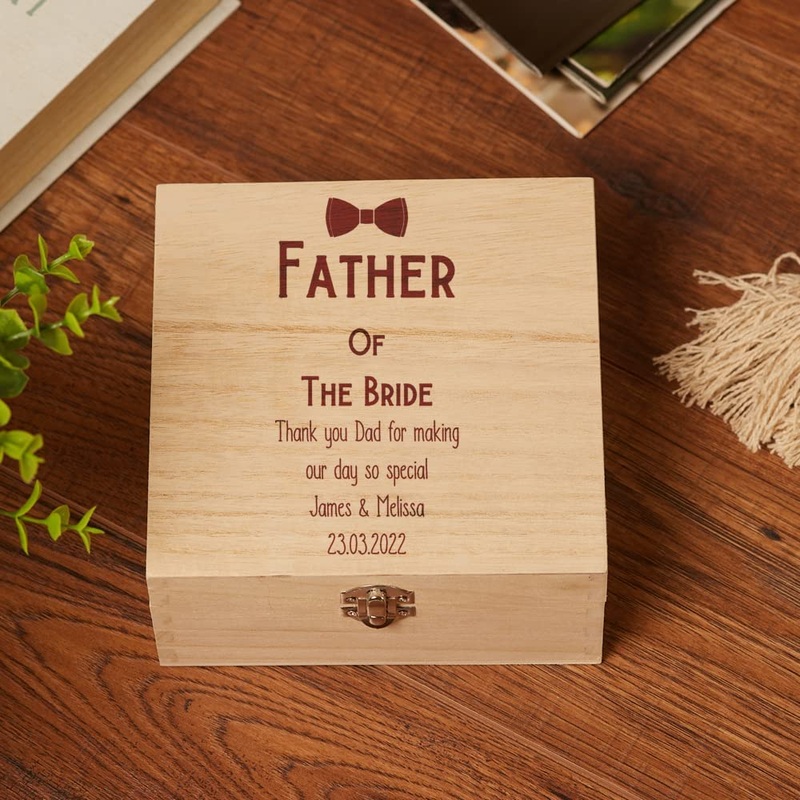Personalised Wedding Father Of The Bride Keepsake Gift Box