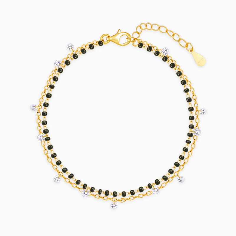 Golden Divine Dazzle Mangalsutra Bracelet