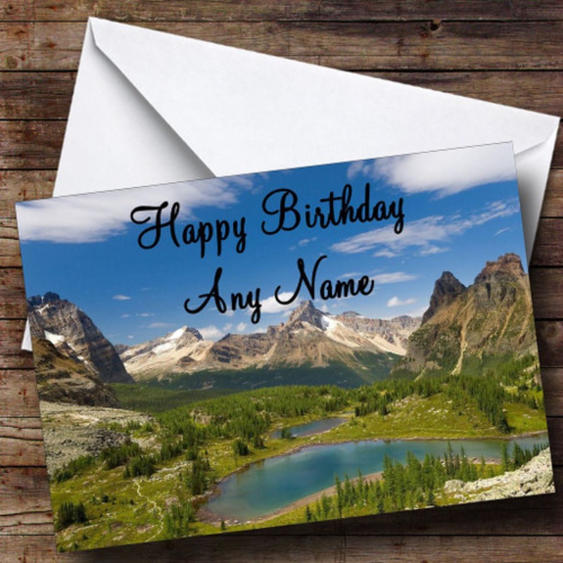 Mountains Personalised Birthday Card – The Card Zoo