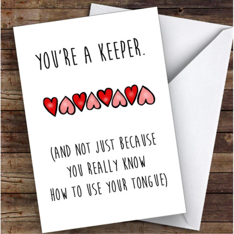 Rude Dirty Keeper Use Your Tongue Sexy Funny Personalised Birthday Card – The Card Zoo