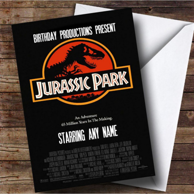 Spoof Jurassic Park Dinosaur Film Poster Funny Personalised Birthday Card – The Card Zoo