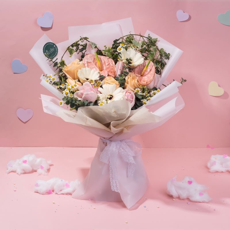 Sweet Heart Fresh Flower Bouquet (Klang Valley Delivery Only)