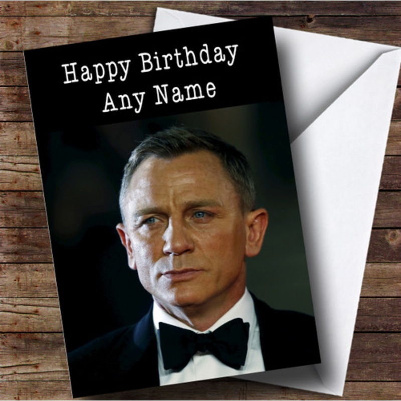 Personalised Daniel Craig Celebrity Birthday Card – The Card Zoo