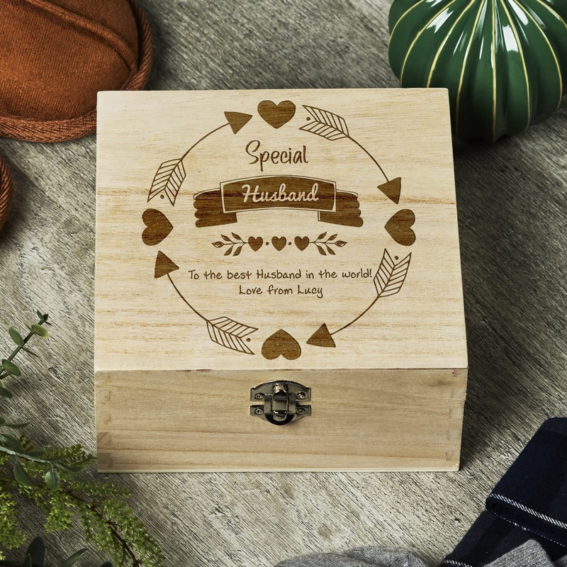 Personalised Husband Keepsake Memory Gift Box
