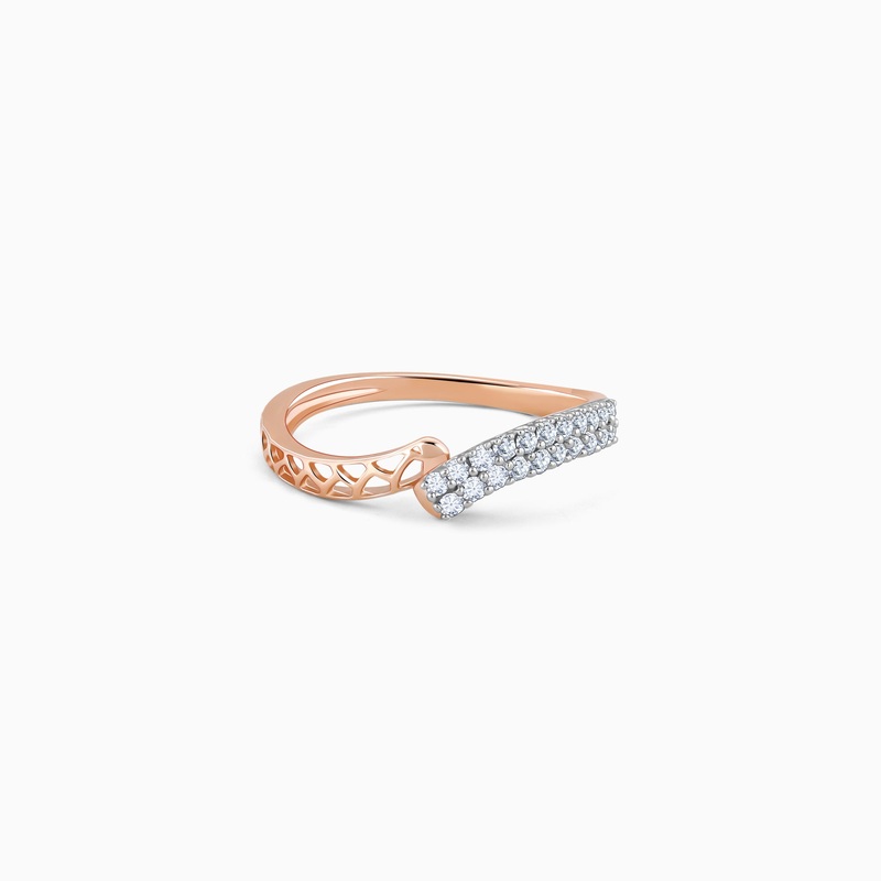 Rose Gold Flicker Diamond Ring