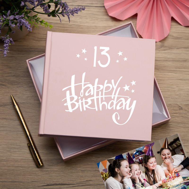 13th Birthday Pink Photo Album Gift For Her 50 x 6 x 4 Photos