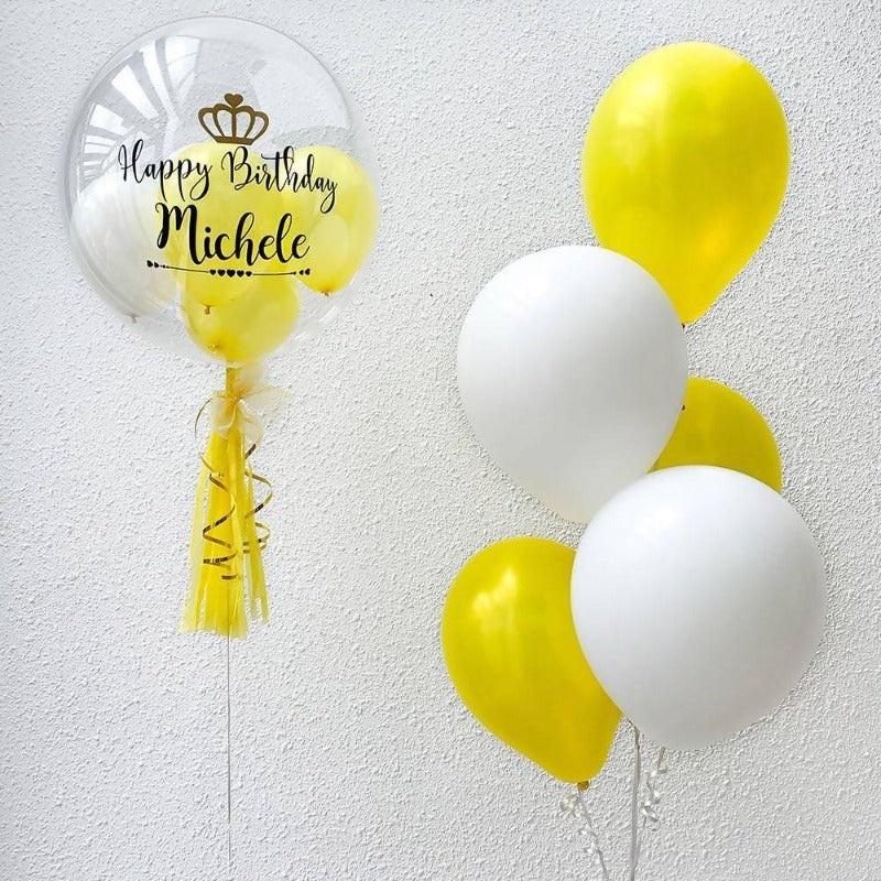 Sunshine Bubble Personalize Balloon Bouquet