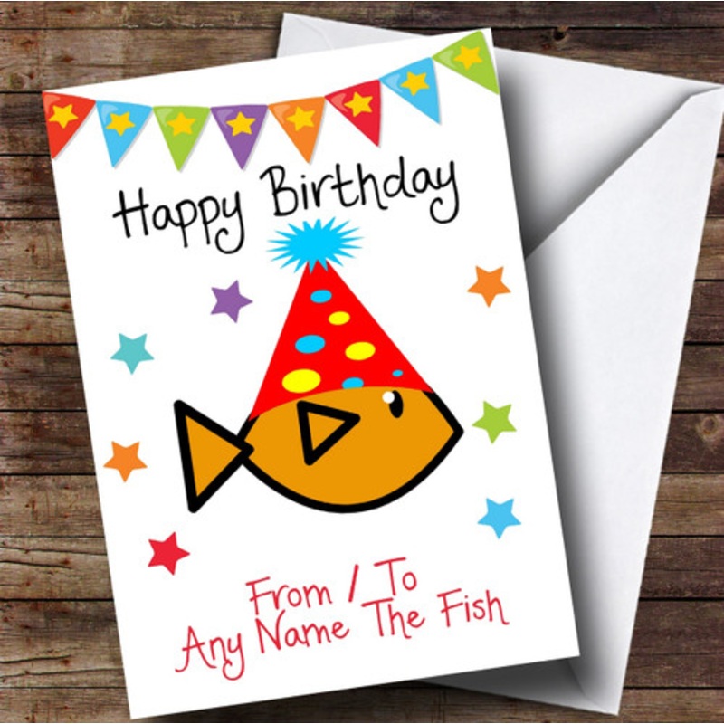 To From Pet Goldfish Personalised Birthday Card – The Card Zoo