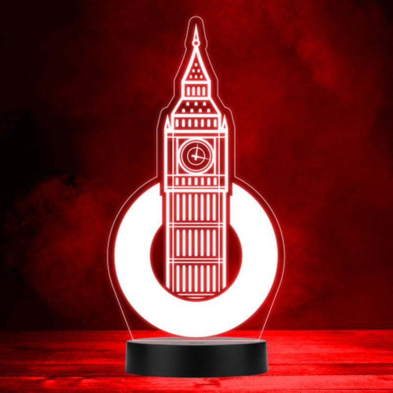 Big Ben Clock UK London Colour Changing Led Lamp Personalised Gift Night Light – The Card Zoo