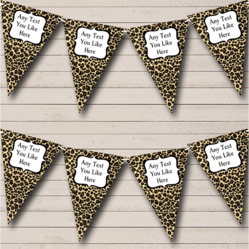 Leopard Print Personalised Birthday Party Bunting – The Card Zoo
